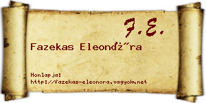 Fazekas Eleonóra névjegykártya