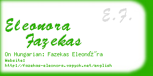 eleonora fazekas business card